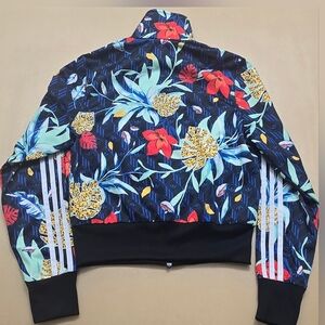 adidas Women's Tropical Floral Track Jacket - Black and Multicolor